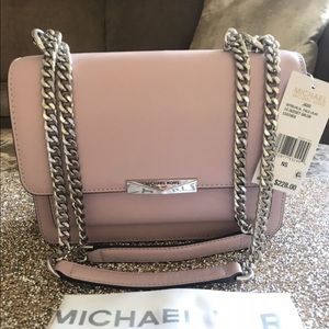 Michael Kors Leather Gusset Shoulder Purse